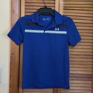 EUC Under Armour Kids Heat Gear Loose Polo Size Youth Medium